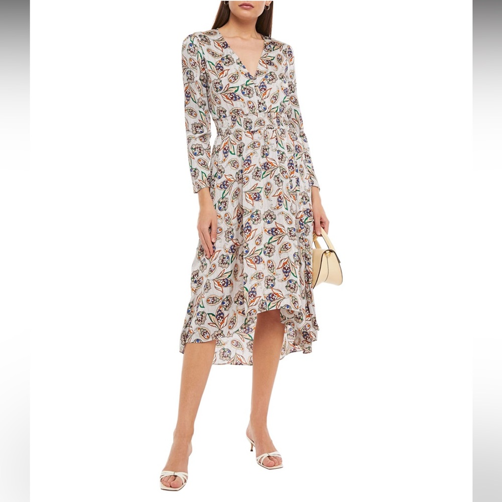 Maje Multicolor Printed Midi Dress
